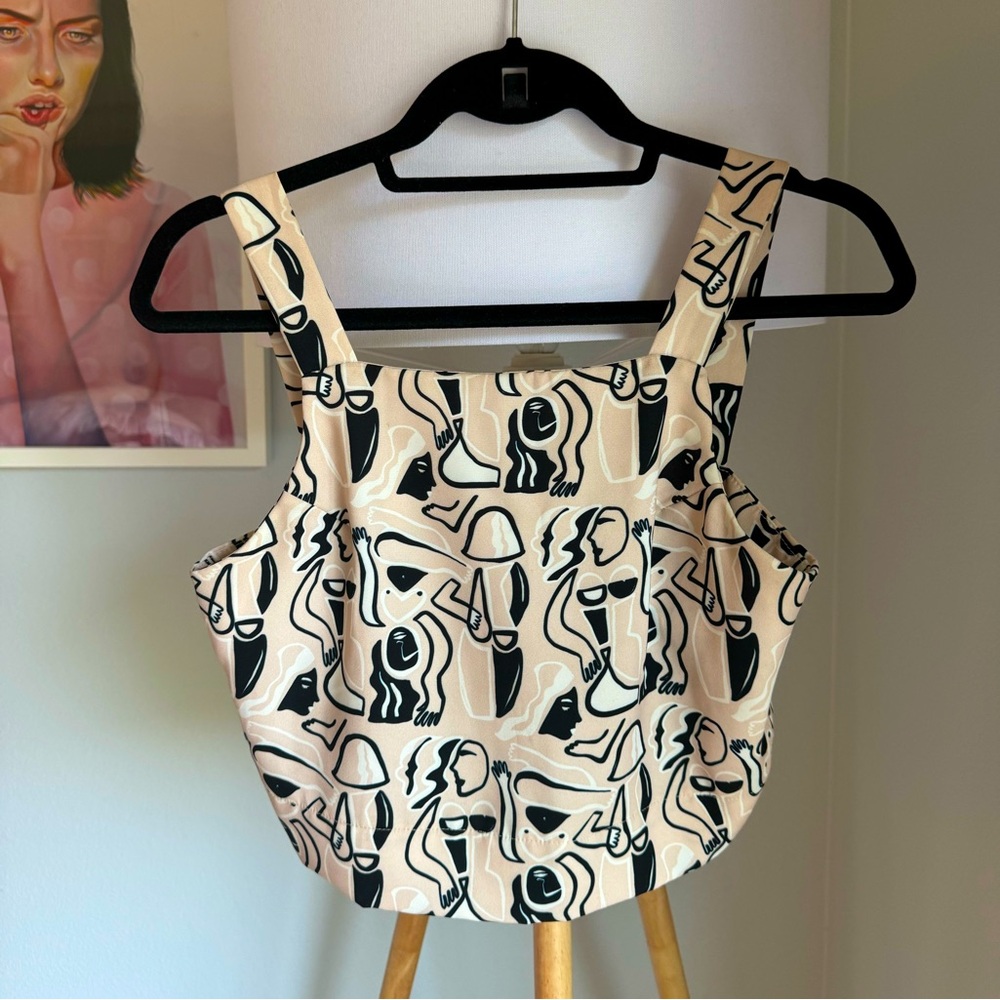 Dani Dazey Abstract Crop Tank